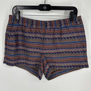 J. Crew Aztec Jacquard Boardwalk Shorts 6 Pull On Elastic Waist Southwestern